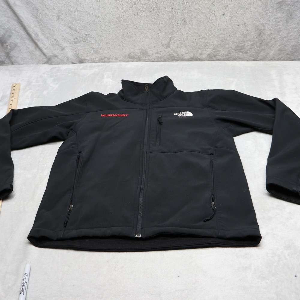 North Face Jacket Mens Small Black Apex Bionic Softshell Wind Rain Outdoor LOGO